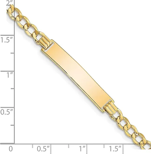 Miniatura 3 de 14k Yellow Gold Curb Link 675mm Id Bracelet 8 Inch Fine Jewelry For Women Gifts For Her
