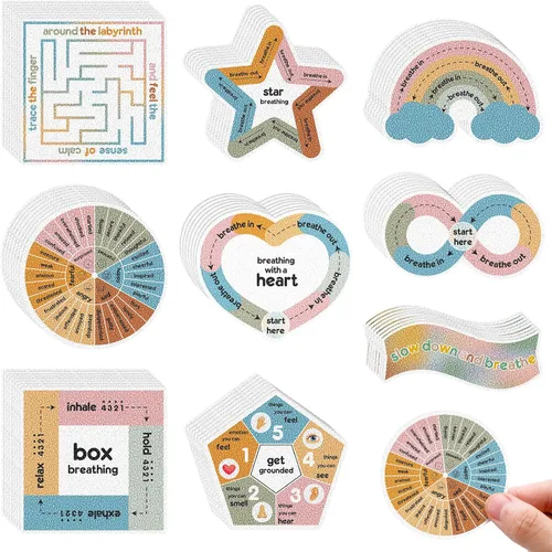 Miniatura 12 de Libima 72 Piezas de Calcomanías Sensoriales para la Ansiedad, Calcomanías Texturizadas, Calcomanías para Jugar, Calcomanías de Atención Plena
