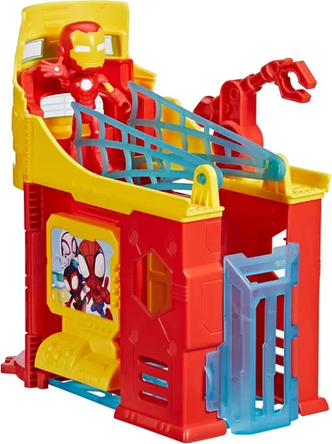 Miniatura 12 de Spidey and his Amazing Friends Stark Tower Playset, incluye figura de acción de Iron Man de 4 pulgadas, juguetes de superhéroes de Marvel para niños