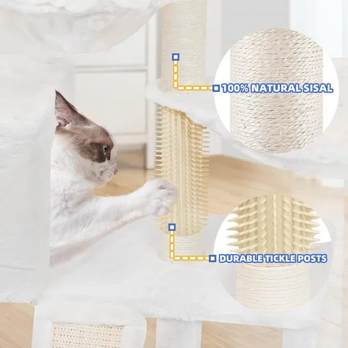 Miniatura 5 de Roypet Árbol para gatos 0111 de 32 pulgadas (beige, 39.4 pulgadas)