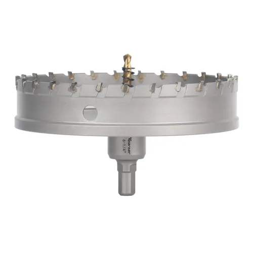 Miniatura 16 de Sierra perforadora de carburo de 1-1/2 pulgadas (1.496 in) para metal duro, cortador de agujeros con punta de carburo de tungsteno con broca piloto