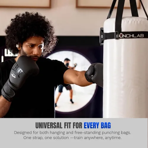Miniatura 2 de Soporte de teléfono de boxeo para saco de boxeo – Soporte de correa para bolsa pesada con rastreador de perforación, se adapta a todas las bolsas