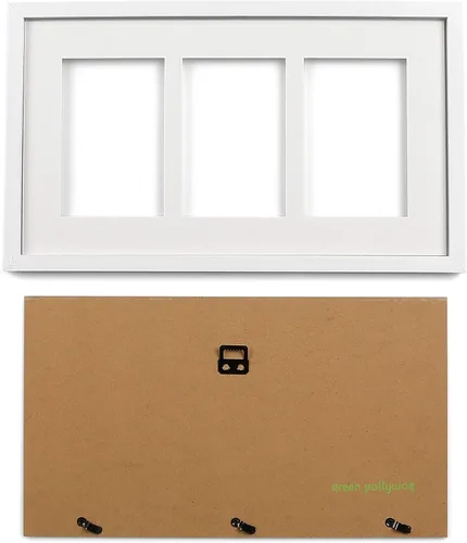 Miniatura 5 de Green Pollywog Kit de huellas y huellas para bebé, elegante marco blanco con almohadilla sin tinta, no tóxica, recuerdo para recién nacido