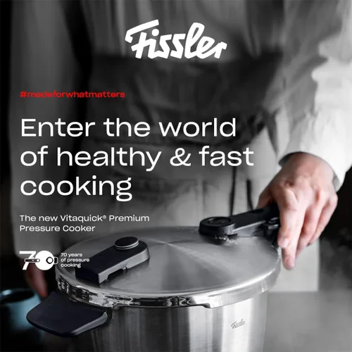 Miniatura 9 de Fissler Vitaquick Premium - Juego de 2 piezas de tamaño grande, olla a presión de 4.2 cuartos de galón y 8.5 cuartos de galón