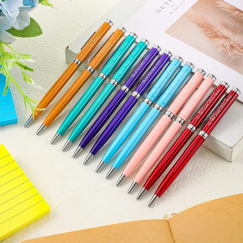 Miniatura 3 de Fuutreo 12 bolígrafos de regalo para profesores de fin de año, regalos de agradecimiento a granel, bolígrafos negros con regalos de agradecimiento