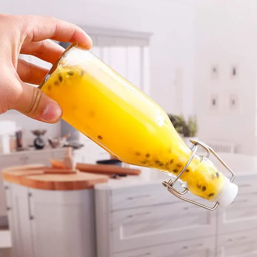 Miniatura 6 de Botellas de vidrio de 8 onzas con tapas herméticas, botellas de cerveza para elaboración casera de 8.5 fl oz, botellas de kombucha para bebidas
