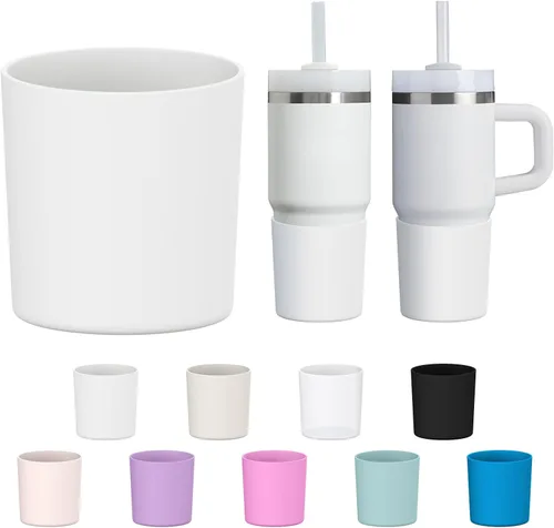 Miniatura 48 de WUQID Bota de silicona superior compatible con Stanley Quencher H2.0 e IceFlow Flip y ProTour de 40oz 30oz 20oz 14oz, se ajusta al mismo diámetro