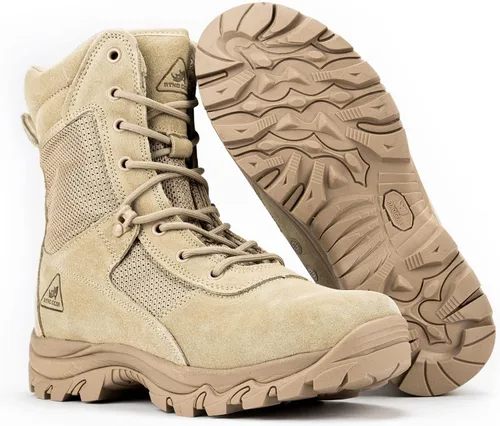 Miniatura 4 de Ryno Gear Botas tácticas de combate con forro CoolMax (beige)