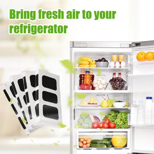 Miniatura 6 de 4 piezas de repuesto de filtro de aire para refrigerador, tecnología activada por carbono, filtro de aire fresco para refrigerador compatible