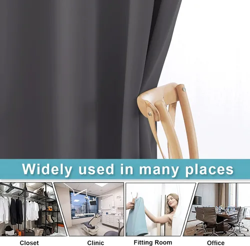 Miniatura 5 de RYB HOME - Cortinas extra largas con bloqueo de luz, persianas opacas insonorizadas para privacidad para cine en casa, oficina, fondo de patio, sala