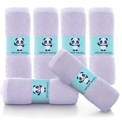 Miniatura 23 de HIPHOP PANDA Toallitas para bebé, rayón hecho de bambú - 2 capas ultra suaves y absorbentes, toalla facial de baño para recién nacidos - toallitas