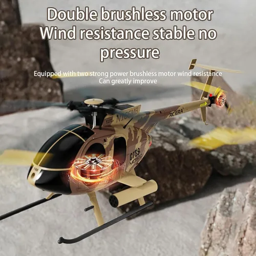 Miniatura 4 de Helicóptero de control remoto C189, 2.4G 6CH UAV 1:28 Motor sin escobillas Helicóptero RC Helicóptero de una sola hoja Flybarless Helicóptero remoto