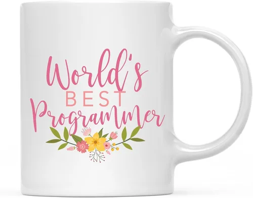 Miniatura 22 de Andaz Press Taza de café de 11 oz, regalo de broma de la mejor abbuela del mundo, diseño floral, paquete de 1