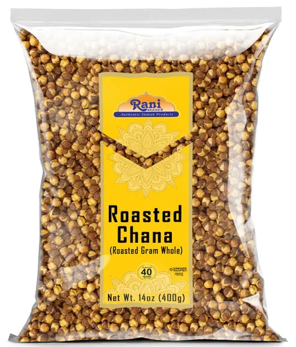 Miniatura 12 de Rani Chana asada (garbanzos) Sabor pimienta negra 14oz (400g) Tarro PET ~ Todo natural Vegano Sin conservantes Apto para gluten Kosher