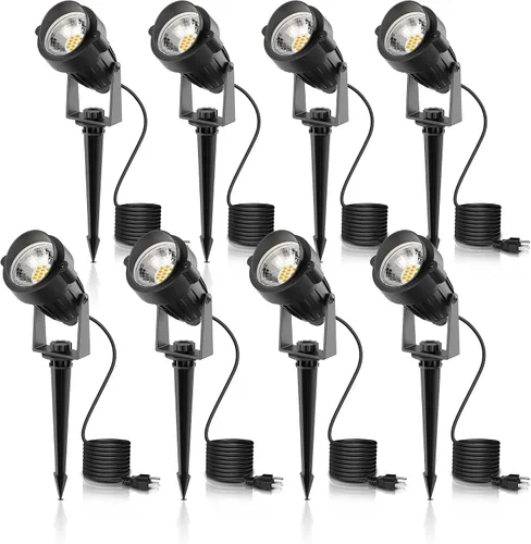 Miniatura 21 de L LOHAS LED Foco Navideño para Exterior, Luces Rojas para Patio, Encendido/Apagado Automático 5W 120V Iluminación de Paisaje para Casa