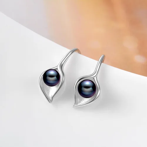 Miniatura 5 de Aretes de perlas de plata de ley, aretes colgantes de perlas finas joyas para el día de la madre, regalos para mujeres