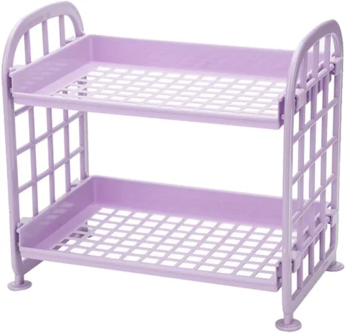 COLLBATH Estante de almacenamiento de plástico para cocina, baño, sala de estar, organizador versátil para acabado de estantes
