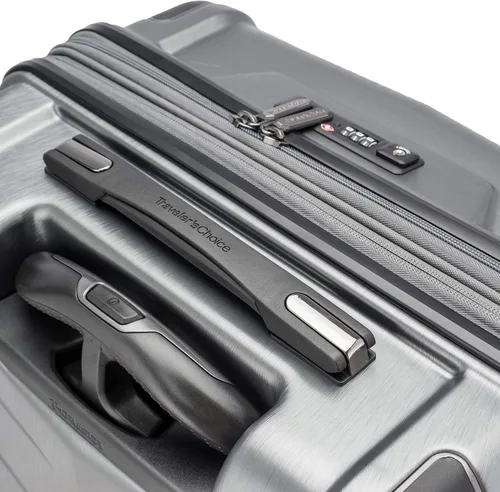 Miniatura 4 de Traveler's Choice Silverwood II Hardside Expandable Spinner, Gray-Out of Stock, 30" Checked Luggage