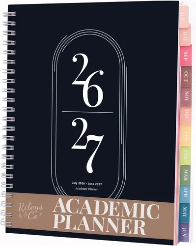 Miniatura 12 de Rileys - Agenda académica 2025-2026, agenda diaria, semanal y mensual, julio de 2025 a junio de 2026, páginas de notas para estudiantes