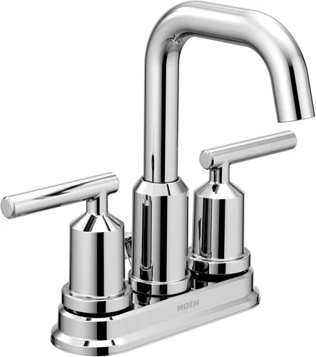 Miniatura 8 de Moen Gibson 6150BZG - Grifo de baño moderno de arco alto de dos manijas de oro bronce con montaje de drenaje, 6150BZG