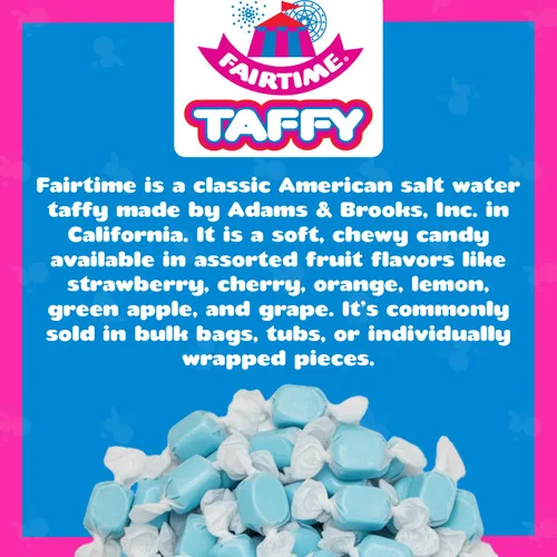 Miniatura 7 de Fairtime Caramelo de frambuesa azul, tarro de 21 onzas – Taffy de agua salada envuelta individualmente para regalos de dulces suaves y masticables