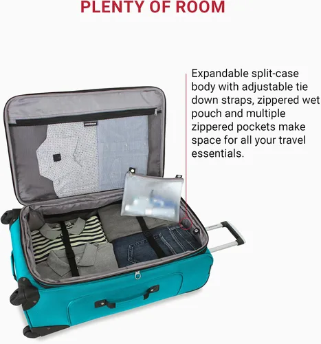 Miniatura 212 de SwissGear - Equipaje suave expandible Sion con ruedas, Negro
