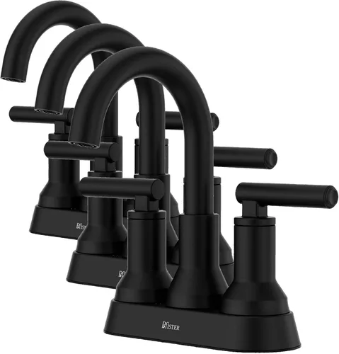 Miniatura 16 de Pfister Capistrano - Grifo de lavabo de baño, centro de 10.2 cm, 2 asas, 3 orificios, certificado NSF, acabado de níquel cepillado resistente a