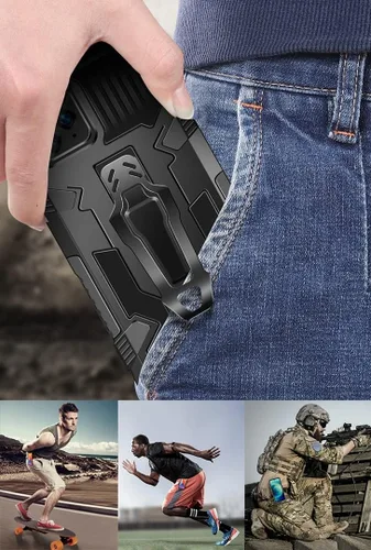 Miniatura 7 de Funda compatible con Redmi Note 7, funda protectora a prueba de golpes con función atril incorporada, compatible con Xiaomi Redmi Note 7 Pro, funda