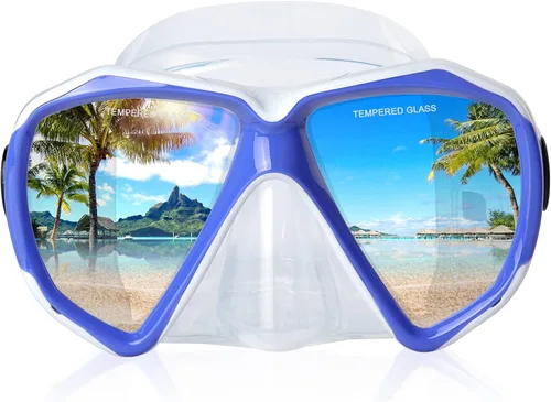 Miniatura 10 de Máscara de buceo panorámica HD para natación, gafas de buceo antivaho, máscara de buceo de vidrio templado, gafas de natación para adultos y jóvenes
