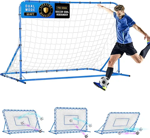 Miniatura 21 de Soccer Baseball Rebounder Net, Soccer Goal Net, Volleyball Softball Rebound Pitchback Net Quick-Switch Angle Training for Control, Passing Practice