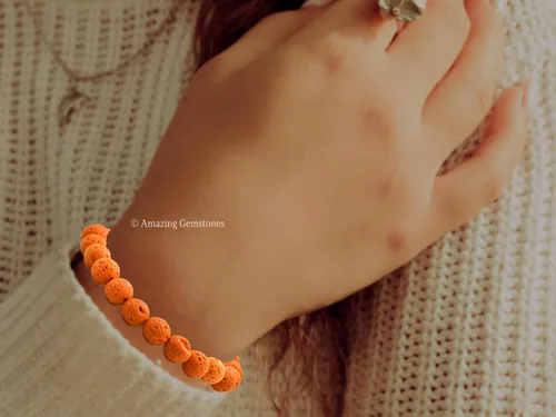 Miniatura 569 de Amazing Gemstone Pulsera de cristal para mujeres y hombres, pulsera de cristal curativo de protección, pulsera elástica con cuentas de piedras