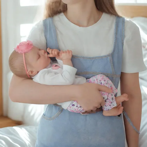 Miniatura 6 de JIZHI Muñecas de bebé Reborn realistas Niña, muñeca de bebé real de cuerpo suave de 17 pulgadas, muñeca de silicona de vinilo realista de cuerpo