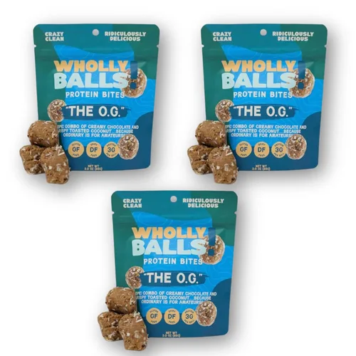 Miniatura 15 de Wholly Balls Protein Bites - Bocadillo saludable a base de plantas - Bolas energéticas altas en proteínas, bajas en azúcar, sin gluten