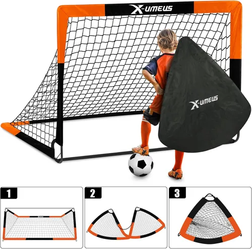 Miniatura 4 de Kids Soccer Goals for Backyard Set of 2, 4 x 3 ft/6 x 4 Toddler Soccer Goal Training Equipment with Soccer Ball, Cones, Pop Up Soccer Net for Kids