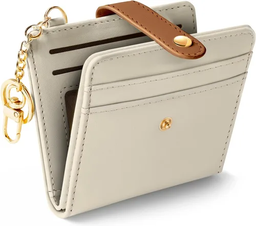 Miniatura 25 de Jogjam Cartera pequeña para mujer, Rfid delgada y compacta para tarjetas de crédito, billetera plegable de piel sintética, bolsillo con cremallera