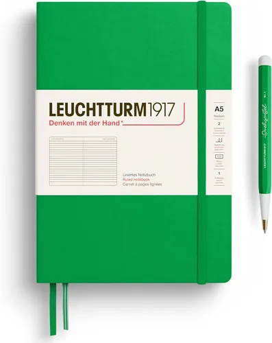 Miniatura 23 de LEUCHTTURM1917 - Cuaderno de tapa dura mediano A5 con 251 páginas numeradas para escritura y diario (lila, con puntos)