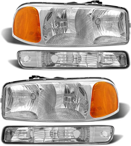 Miniatura 12 de AS Faros compatibles con GMC Sierra 1500HD 2500HD/2007 1500 2500 3500 Classic / 00-06 Yukon 1500/2500XL (Excepto modelo Denali)