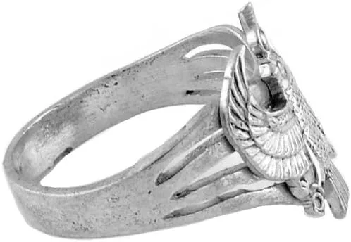Miniatura 2 de Joyería egipcio Horus Falcon Anillo de plata, plata de ley, 8