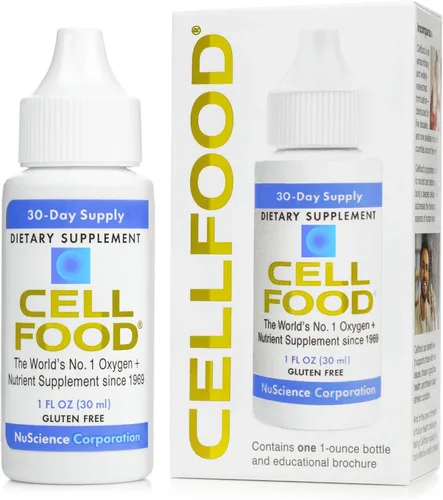 Miniatura 10 de Cellfood Aumento de Oxígeno - 1 fl oz, Paquete de 5 - Suplemento de oxígeno líquido para drenaje linfático, enfermedad de altitud, jet lag, fatiga