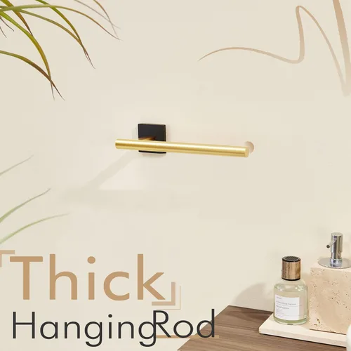 Miniatura 11 de KOKOSIRI Barra de toallas de baño, soportes para toallas de mano, montaje en pared, inodoro, gabinete de cocina, soporte de papel, acero inoxidable
