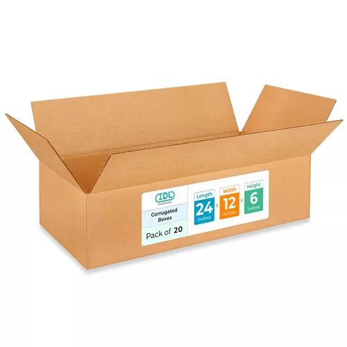 Miniatura 304 de IDL Packaging Paquete de 5 cajas de envío altas de 8 x 8 x 48 pulgadas, extra resistentes de 200 libras frente a caja regular, cajas de mudanza