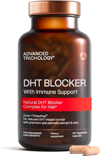 DHT Blocker - Suplemento para el crecimiento del cabello para adelgazamiento genético para hombres y mujeres | Aprobado* por la Asociación Americana