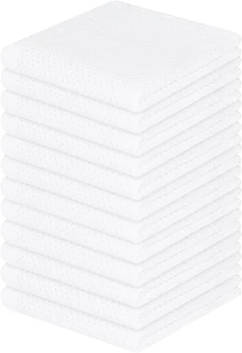 Miniatura 29 de Homaxy Paños de cocina de 100% algodón con tejido de gofre, ultra suaves, absorbentes, de secado rápido, 12 x 12 pulgadas, paquete de 6, amarillo