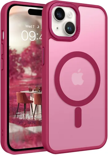 Miniatura 19 de BENTOBEN Compatible con iPhone 15 Plus, Funda de teléfono magnética translúcida mate delgada a prueba de golpes [Compatible con MagSafe] Funda