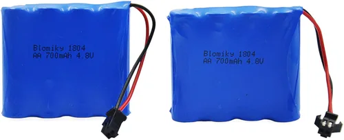 Blomiky 2 baterías de 4.8 V 700 mAh adecuadas para C182 C185 C181 1/18 1:18 RC Truck Rock Crawler Vehicle o RC Car / C181 Batería 2 unidades