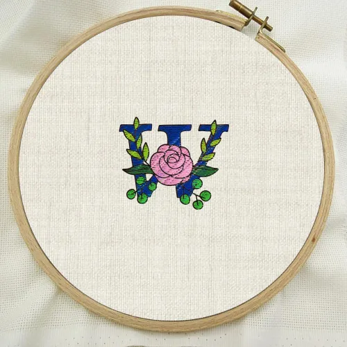 Miniatura 4 de BENECREAT 4 Estilo 104 Piezas A-Z Alfabeto de Flores Solubles en Agua, Estabilizadores de Bordado Desmontables de Patrón Boho para Encaje, Camisas