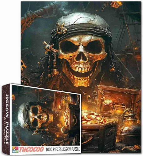 Miniatura 22 de Rompecabezas de 1000 piezas para adultos, rompecabezas de barco pirata para desafiantes juegos de actividades familiares, rompecabezas de arte