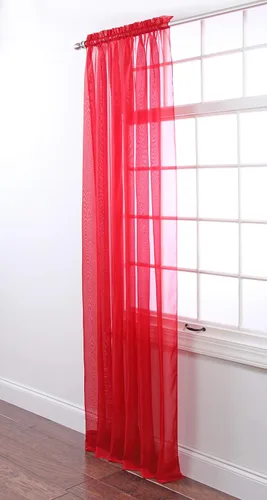 Miniatura 80 de Stylemaster Elegance Cenefa recta de gasa transparente, 60 x 14 pulgadas, color dorado