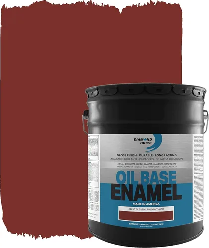 Miniatura 13 de Pintura de esmalte a base de aceite de 1 cuarto de galón en rojo teja 32250-2 Rojo azulejo