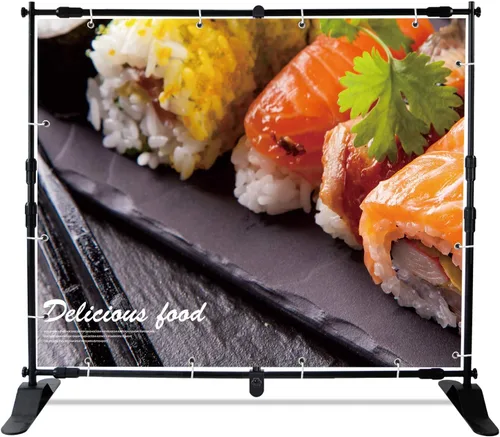 Miniatura 8 de t-sign profesional paso y repetición soporte de telón de fondo pancarta grande tubo telescópico para ferias y fotomatón, fondo con funda